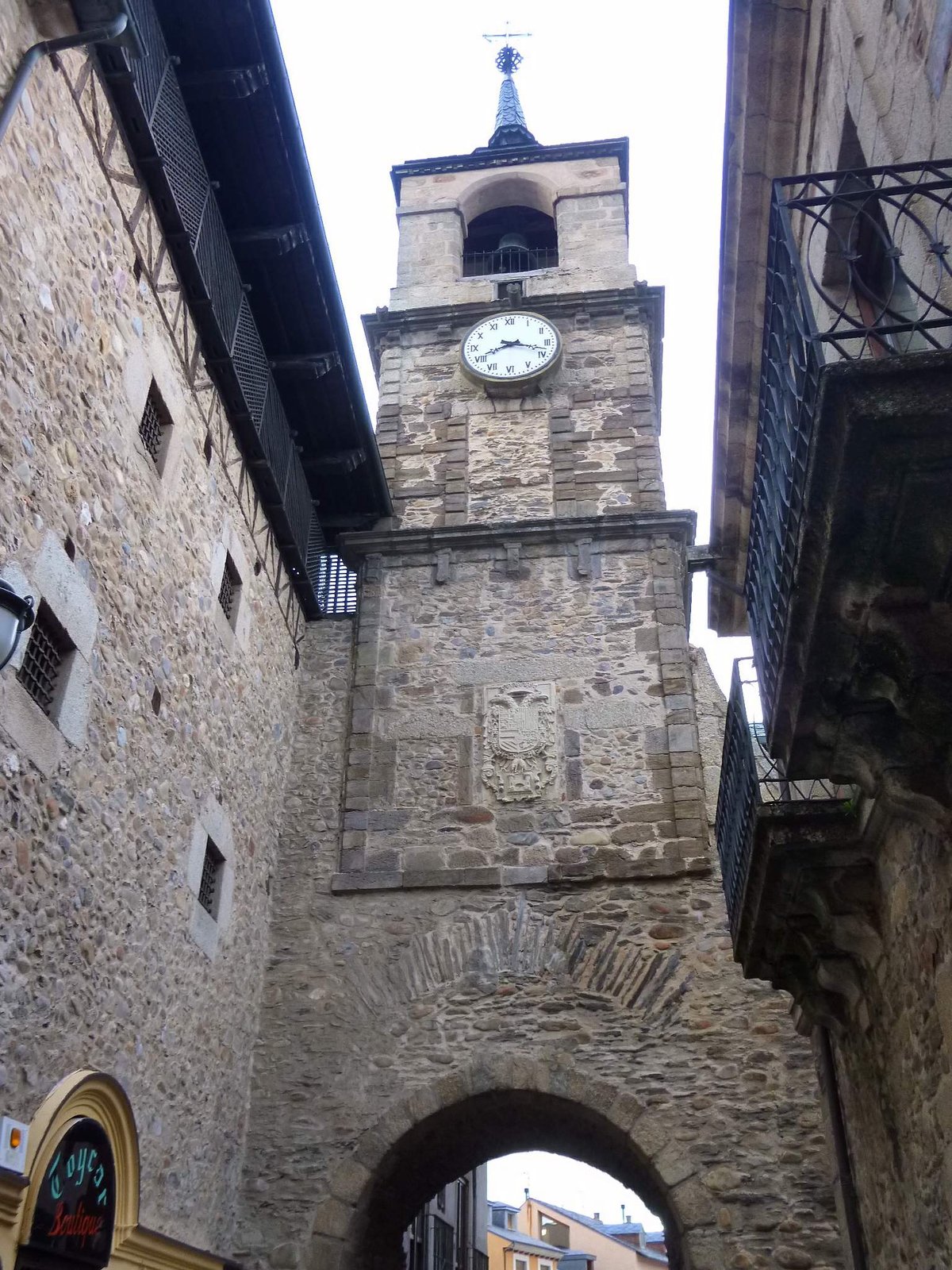 Ponferrada Torre del Reloj clock tower in Spain
