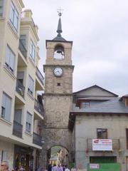 Ponferrada Torre del Reloj historic clock tower with blue sky