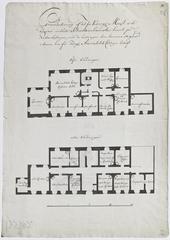 Drawing of Sparre palace on Riddarholmen island in Stockholm