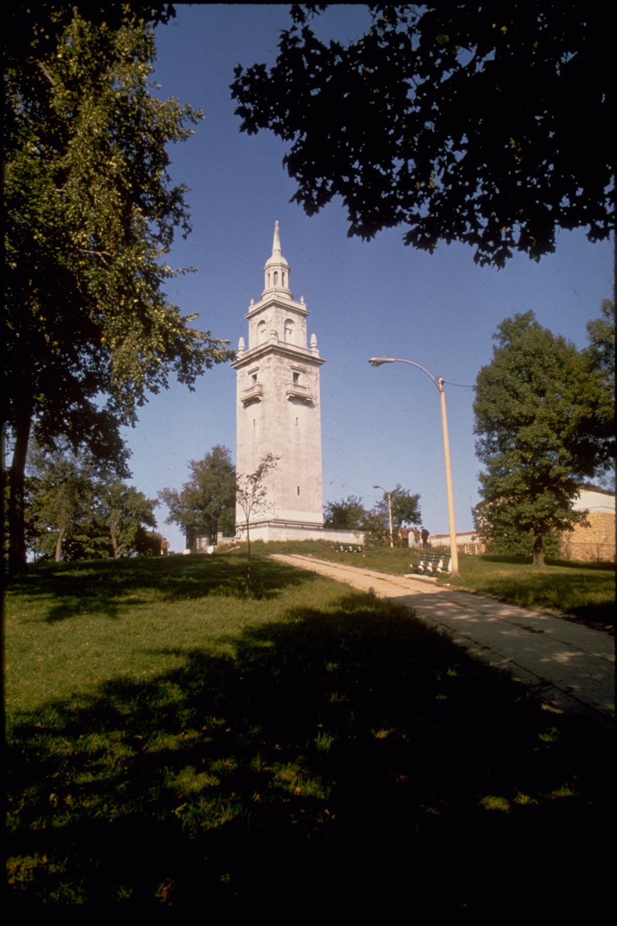 Boston National Historical Park with historical buildings and trees