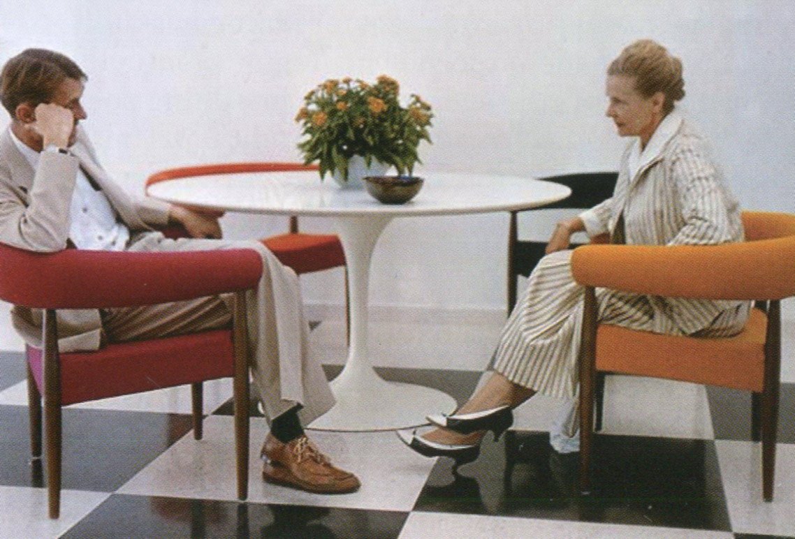 Sune Lindström and Alva Myrdal at the embassy in New Delhi