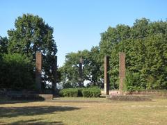 Nußberg-Denkmal monument in Alt-Saarbrücken with clear blue sky