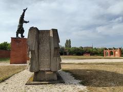War memorial in Budapest Memento Park dedicated to Buda Volunteers Regiment