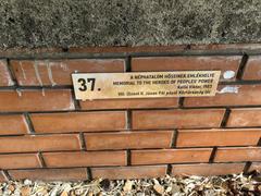 Memorial to the heroes of people's power at Memento Park in Budapest