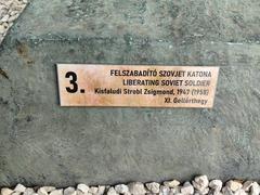 Statue of a liberating Soviet soldier in Budapest's Memento Park