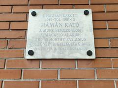 Kató Hámán statue in Memento Park Budapest