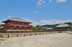 Kofuku-ji Temple Central Golden Hall and Eastern Golden Hall in Nara, Japan