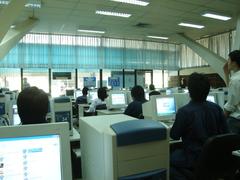 Students using personal computers in a lab at Faculty of Engineering, Chiang Mai University