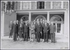 Queen Juliana at the Congress for International Private Law, Huis ten Bosch, The Hague, October 9, 1956, black and white photo