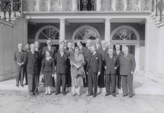 Queen Juliana attending the Congress for International Private Law in The Hague, 1956 black and white photo