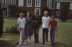 Dutch Royal Family posing at Huis ten Bosch palace in 1983