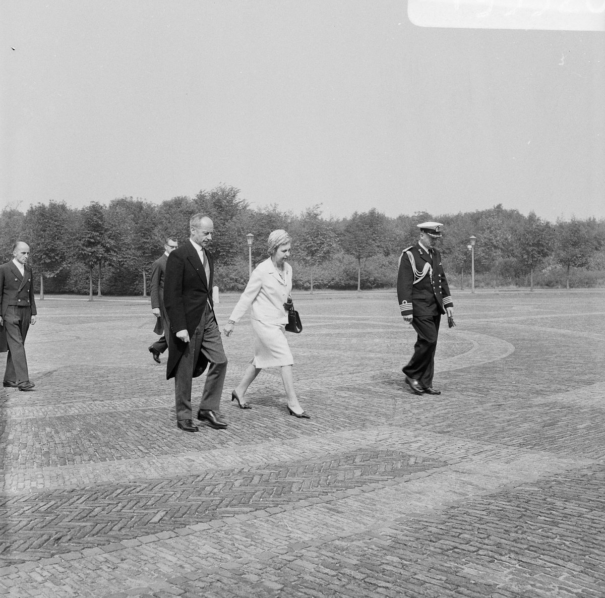 Baron Van der Straeten Waillet and his wife arriving at Huis ten Bosch palace in The Hague