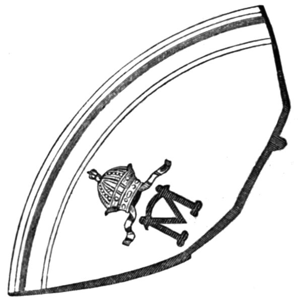 Broken plate from Chapultepec bearing the Royal seal of Emperor Maximilian