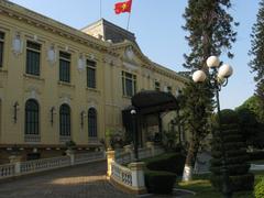 Bac Bo phu hotel in Hanoi Vietnam colonial architecture exterior