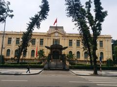Hanoi city center with high-rise buildings and busy streets