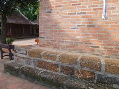 Laterite bricks in Tây Phương pagoda Hanoi Vietnam