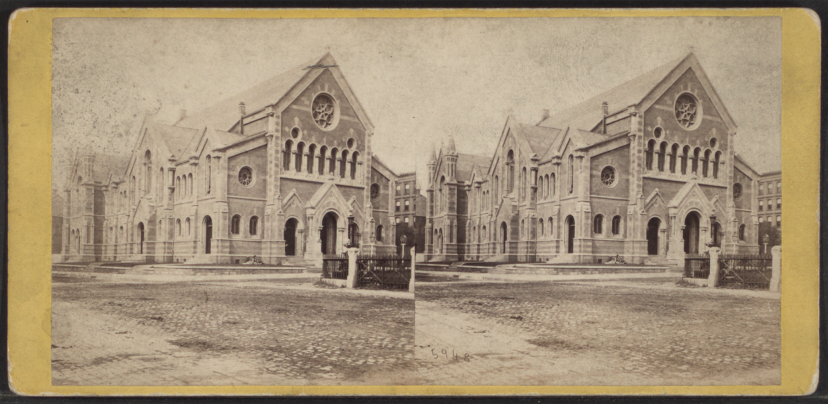 Exterior view of Church of the Covenant at Fourth Avenue and East 35th Street in New York City