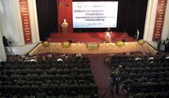 U.S. Defense Secretary Robert M. Gates speaking at Vietnam National University in Hanoi, 2010