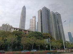 Vehicle view on Binhe Blvd in Futian, Shenzhen in March 2024