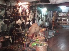 Exhibit of food shopping at a traditional market in Chinatown Heritage Centre