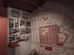 Historical street plan displayed inside Chinatown Heritage Centre