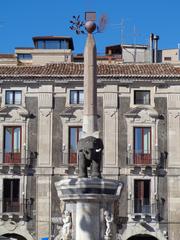 Elephant fountain (Fontana dell'Elefante) in Piazza Duomo, Catania