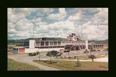 Sungai Besi Airport in 1956 with vintage airplanes and airport buildings
