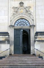 Entrance of Christians Kirke church in Copenhagen Denmark