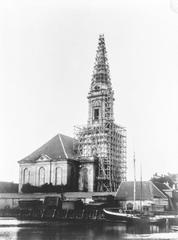 Christianskirken church in Copenhagen under renovation with scaffolding