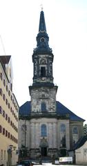 Christians Kirke church building in Copenhagen Denmark seen from Strandgade street