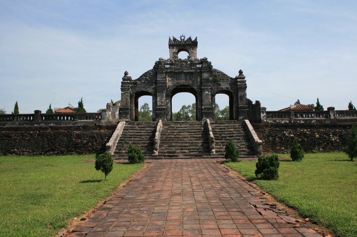 Dai Thanh gate at Temple of Letters in Hue, Vietnam