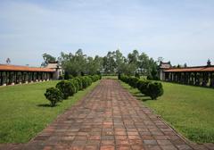 Ancient stele listing names of doctors at Temple of Letters in Hue Vietnam
