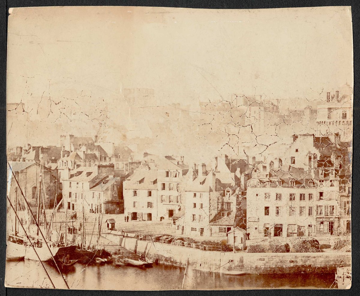 Historic Dock of Recouvrance in Brest, 1870