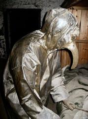 Dummy representing Dr George Rae dressed as a 1645 plague doctor in Edinburgh