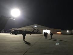CBP Air and Marine Operations UH-60 Black Hawk Helicopter on tarmac at Kelly Air Force Base