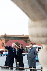 U.S. President Donald Trump and First Lady Melania Trump visit Beijing with Chinese leader Xi Jinping in 2017