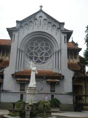 Cửa Bắc church in Hanoi, Vietnam under a blue sky
