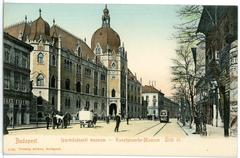 Historical view of Kunstgewerbe-Museum on Üllöi út, Budapest in 1904