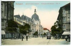 Historic image of Kunstgewerbe Museum in Budapest from 1908