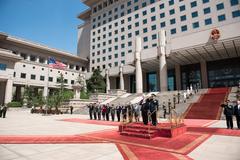U.S. Secretary of Defense James N. Mattis meets with China's Minister of Defense Gen. Wei Fenghe at the People's Liberation Army's Bayi Building in Beijing
