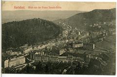View of Karlsbad from Franz Josefs Höhe in 1904