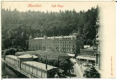 Historic view of Hotel Pupp in Karlsbad in 1898