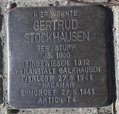 Stolperstein Dedicated To Gertrud Stockhausen