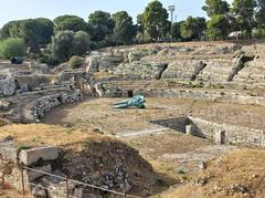 Igor Mitoraj sculptures exhibiting at the Parco archeologico della Neapolis in Siracusa