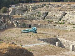 Sculpture artwork by Igor Mitoraj at the Neapolis Archaeological Park in Syracuse