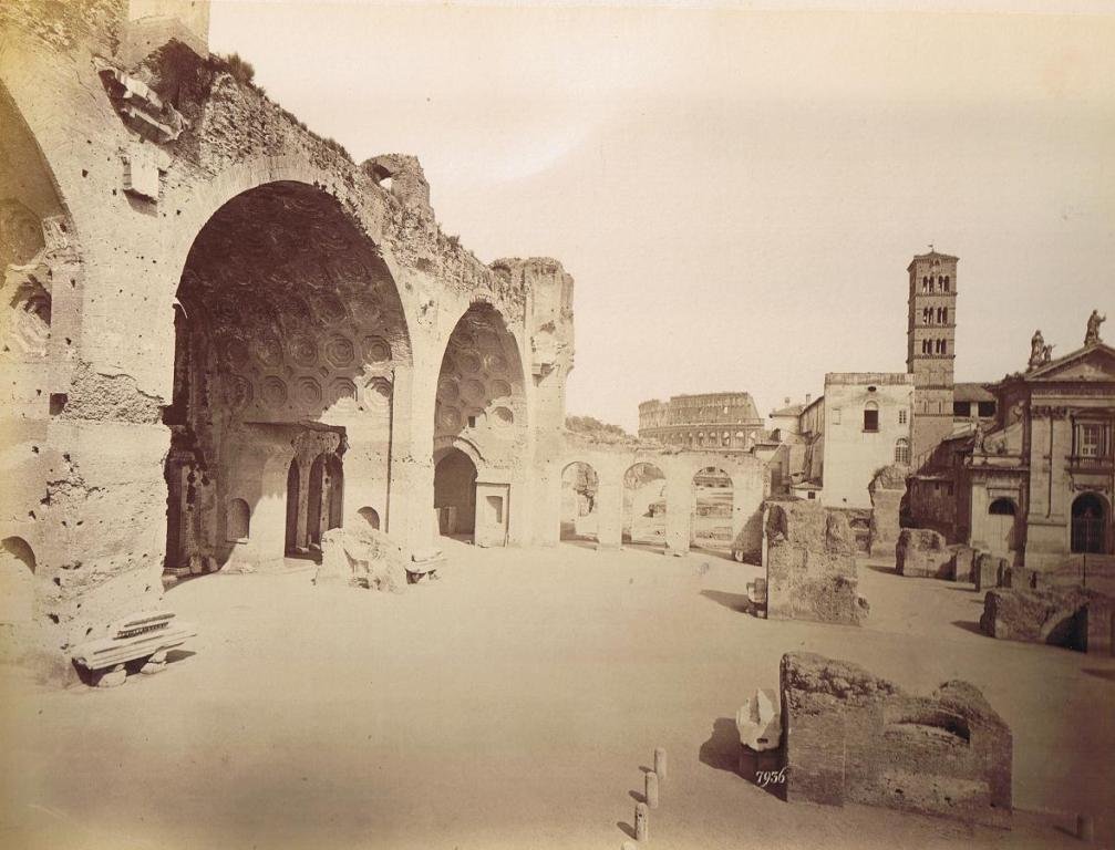 Albumen print of Basilica of Constantine, Rome, 1878
