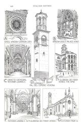 Intricate details of Italian Gothic architecture from History of Architecture book page 628