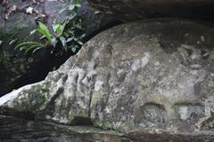 Ancient rock carvings in the Siem Reap River at Kbal Spean, Cambodia