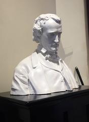 Bust of Edgar Allan Poe at Edgar Allan Poe National Historic Site in Pennsylvania