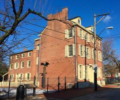 Three-story brick house of Edgar Allan Poe National Historic Site in Pennsylvania